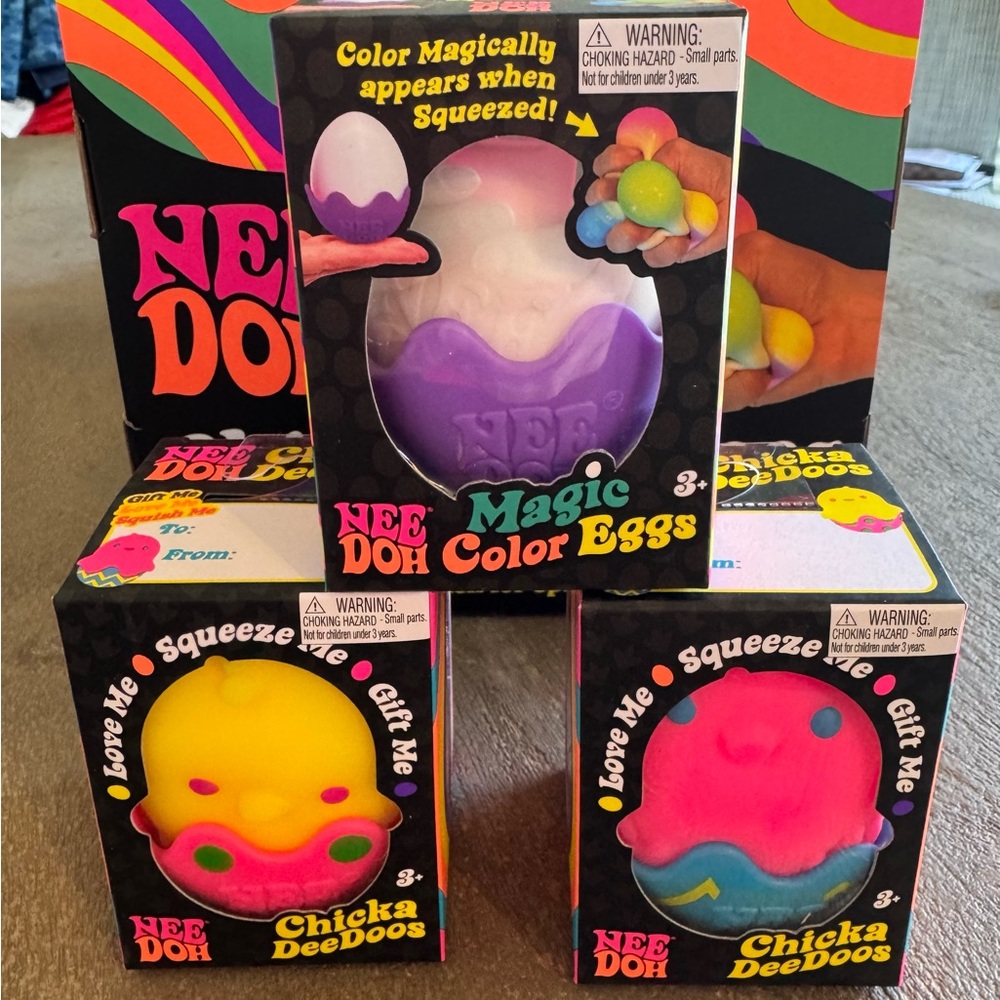 Magic Color Eggs & Chicka DeeDoos Kids Toys - Purple, Yellow, Pink